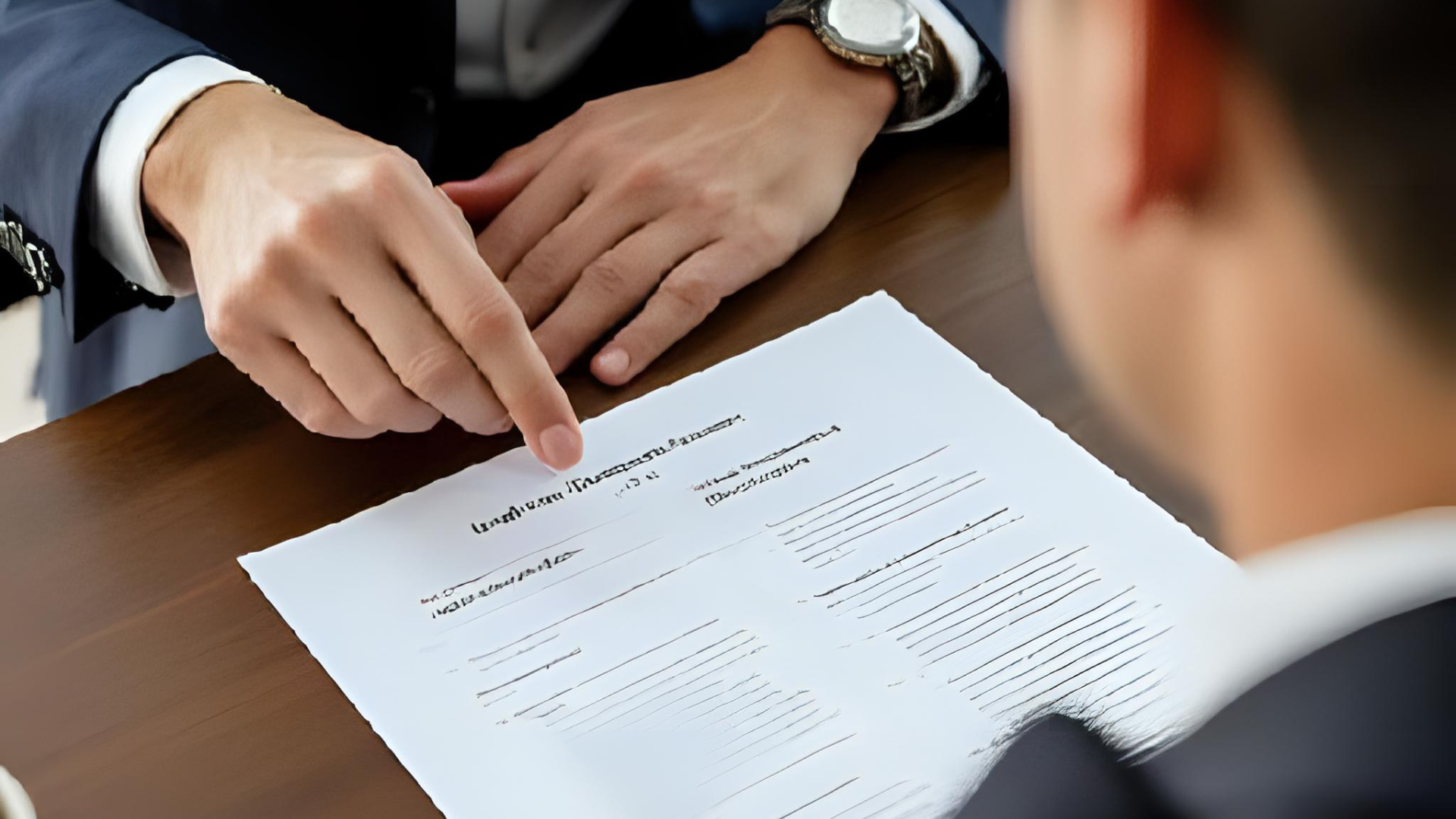 Close-up of a lawyer pointing to two options on a document — “Lump Sum” vs. “Structured Settlement.” The client listens attentively, thoughtful expression, pen in hand. The background includes subtle details like a cup of coffee and a nameplate reading Smith & Valentine Law. Style: realistic, soft focus, warm office tones, clarity and professionalism emphasized.